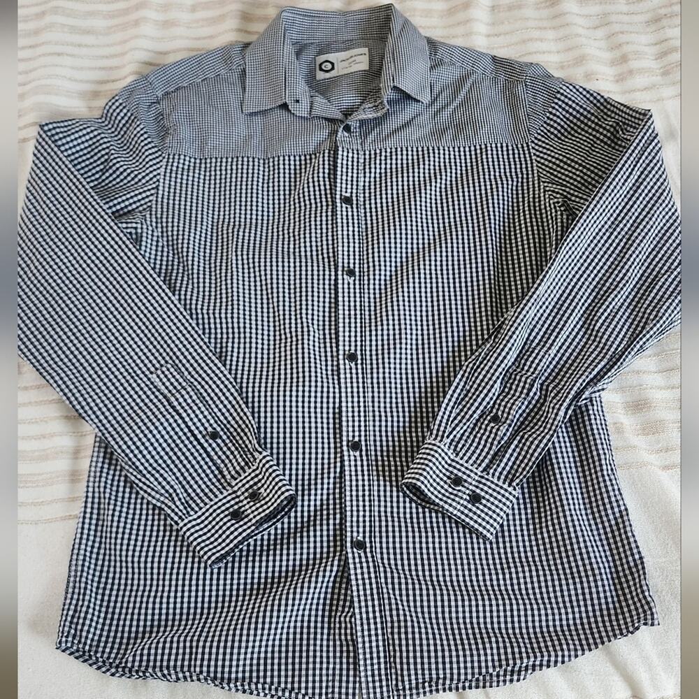 Jack & Jones Men's Gingham Button Down shirt size medium
